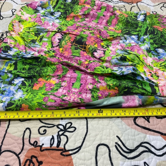 Zara | Floral Strapless Dress Large - Picture 7 of 13